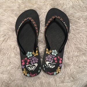 Roxy beaded flip flops
